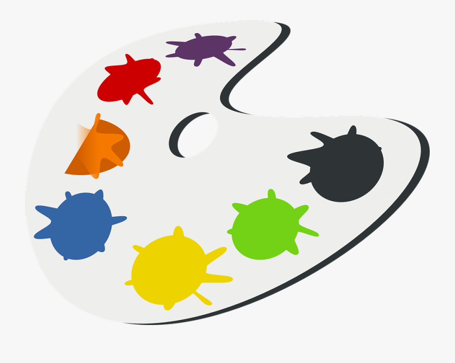 Palette, Art, Painter, Paint, Colors, Artist - Transparent Background Clip Paint, Transparent Clipart