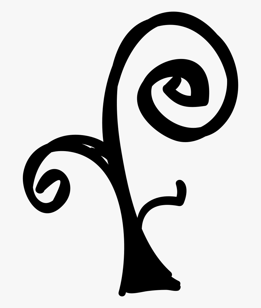 Halloween Tree Trunk With Spirals - Contorno De Arbol Con Espirales, Transparent Clipart