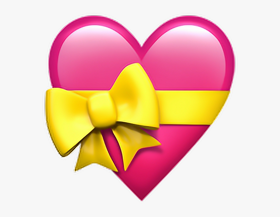 Heart Emoji Ios Emojipedia Iphone Hd Image Free Png - Heart With Ribbon Emoji, Transparent Clipart
