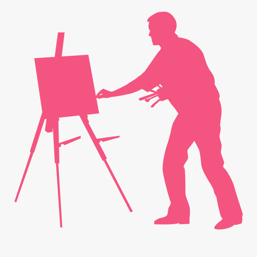 Painter Silhouette, Transparent Clipart