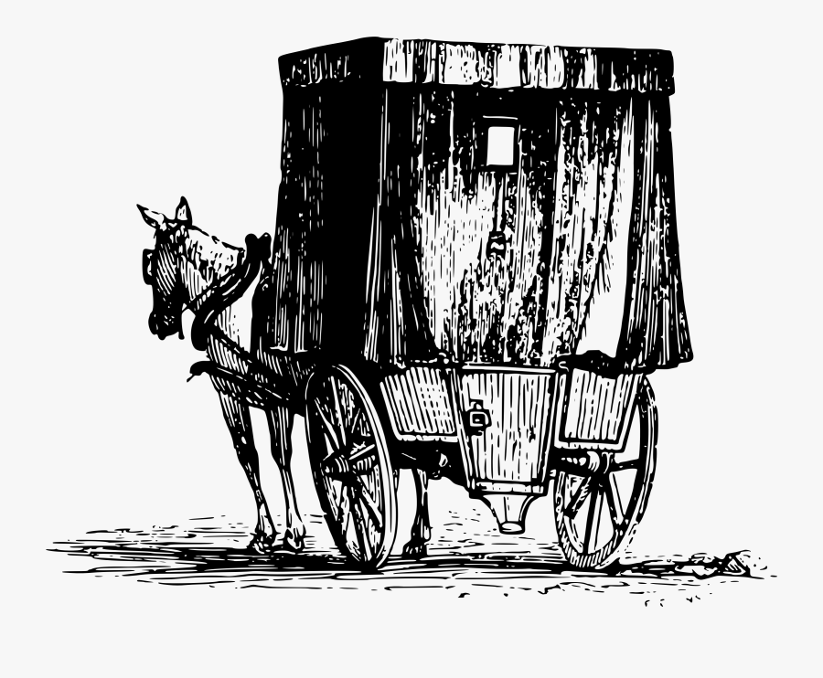 Covered Jaunting Car Clip Art Free Download - Horse-drawn Vehicle, Transparent Clipart