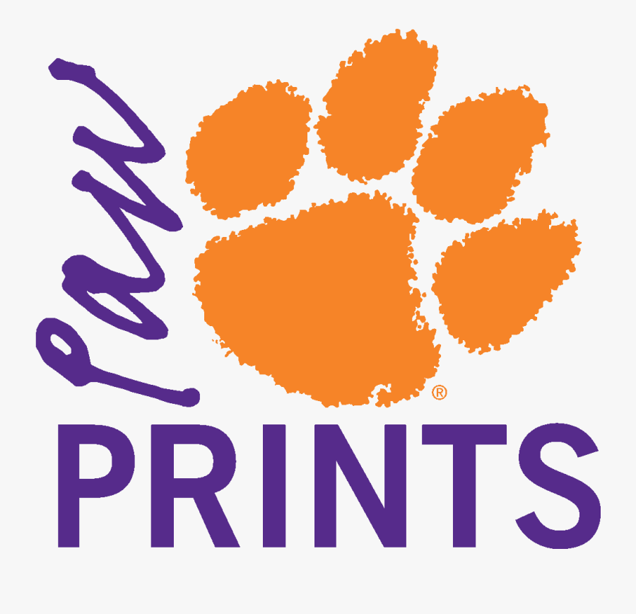 Tiger Paw Print Stencil - Humboldt Kansas High School Mascot, Transparent Clipart
