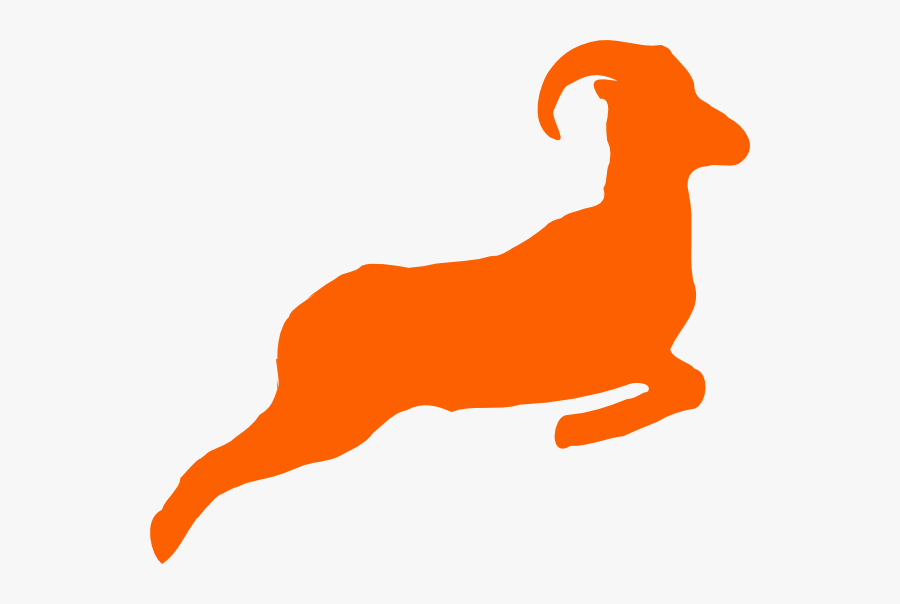 Ram Jumping Silhouette, Transparent Clipart