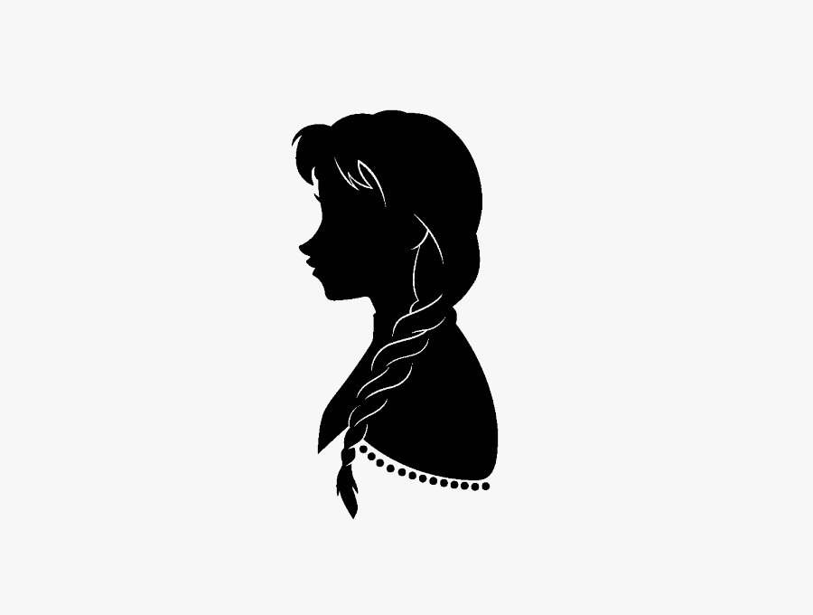 Anna And Elsa Silhouette, Transparent Clipart