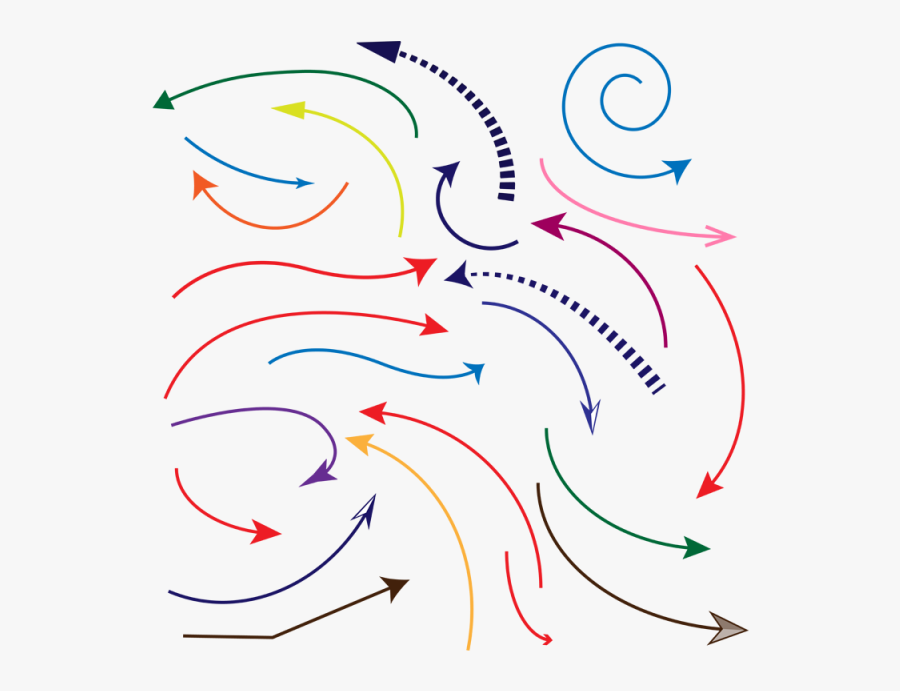 Vector Curve Arrow - Illustration, Transparent Clipart