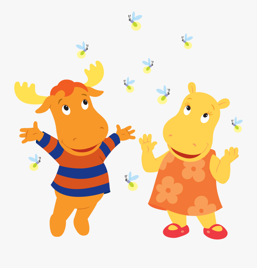 Tyrone And Tasha Playing With Fireflies - Backyardigans Tasha And Tyrone, Transparent Clipart