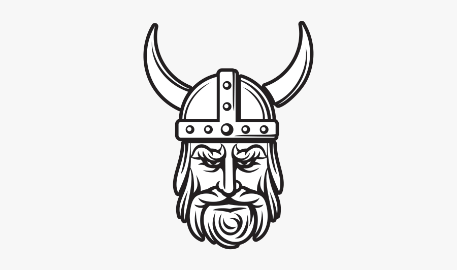 Printed Vinyl Viking Head Stickers Factory - Cartoon Viking Horned Helmet, Transparent Clipart