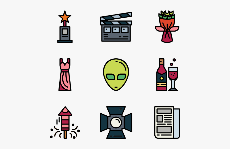 Hollywood - Hollywood Icon, Transparent Clipart