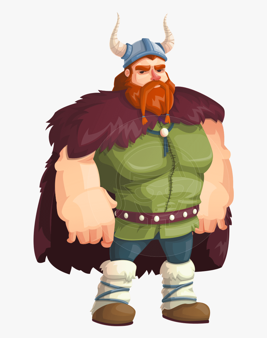 Viking Warrior Cartoon Vector Character Aka Bjorn Strong - Viking Cartoon Png, Transparent Clipart