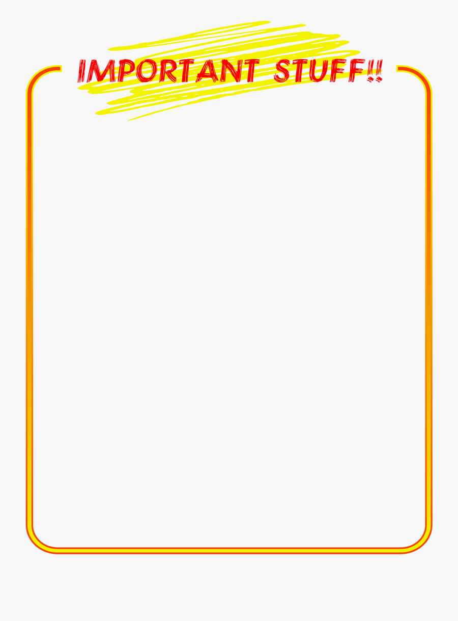 Note Clipart Important - Important Information Border Clip Art, Transparent Clipart