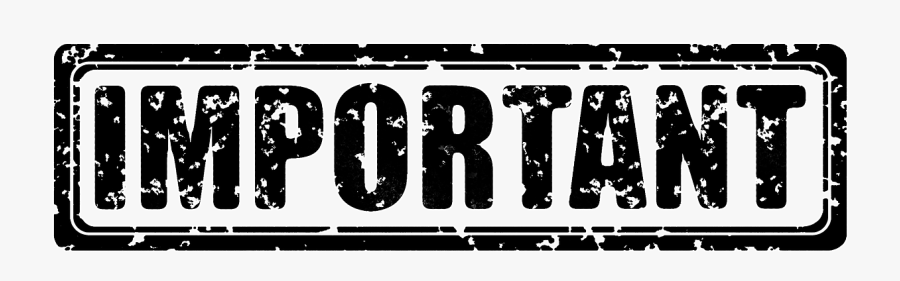 Important, Stamp, Imprint - Important Black And White, Transparent Clipart