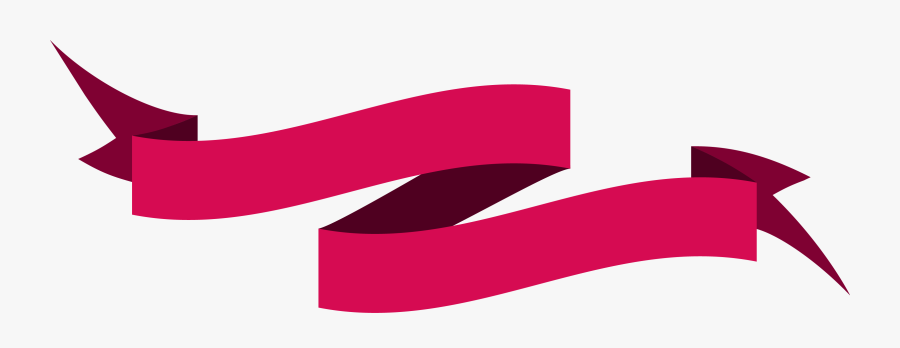 Pink Ribbon Ornament Vector - Banner Ribbon Vector Png, Transparent Clipart