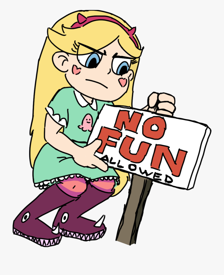 Star Butterfly Says No, Transparent Clipart