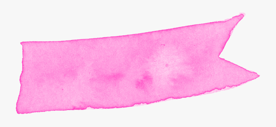 Pink Ribbon Banner Png - Ribbon Watercolor Png, Transparent Clipart