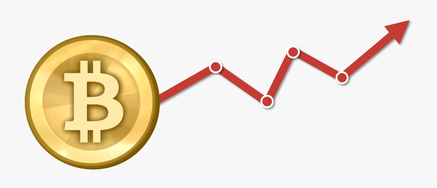 Bitcoin Rising, Transparent Clipart