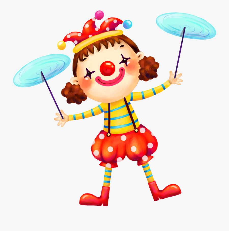 Clown Clipart Jokar - Circus Clown Girl Cartoon, Transparent Clipart