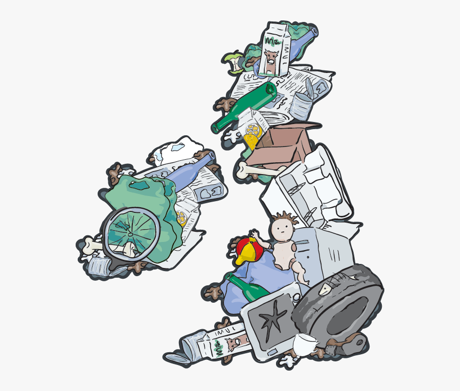 Cartoon Garbage Pile, Transparent Clipart