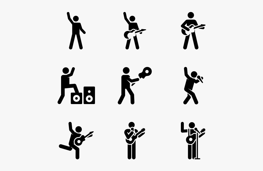Rock And Roll - Play Guitar Icon Png, Transparent Clipart