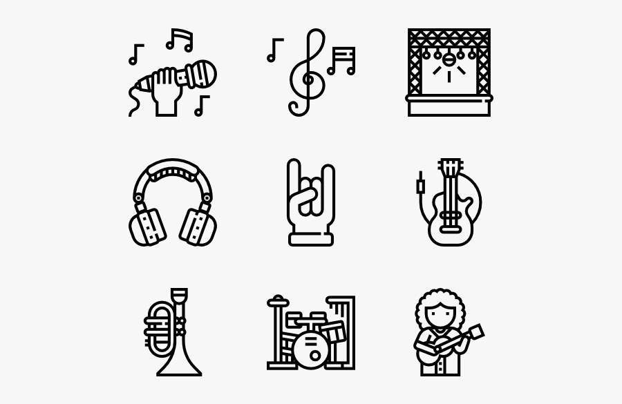 Rock And Roll - Telecommunications Icons, Transparent Clipart