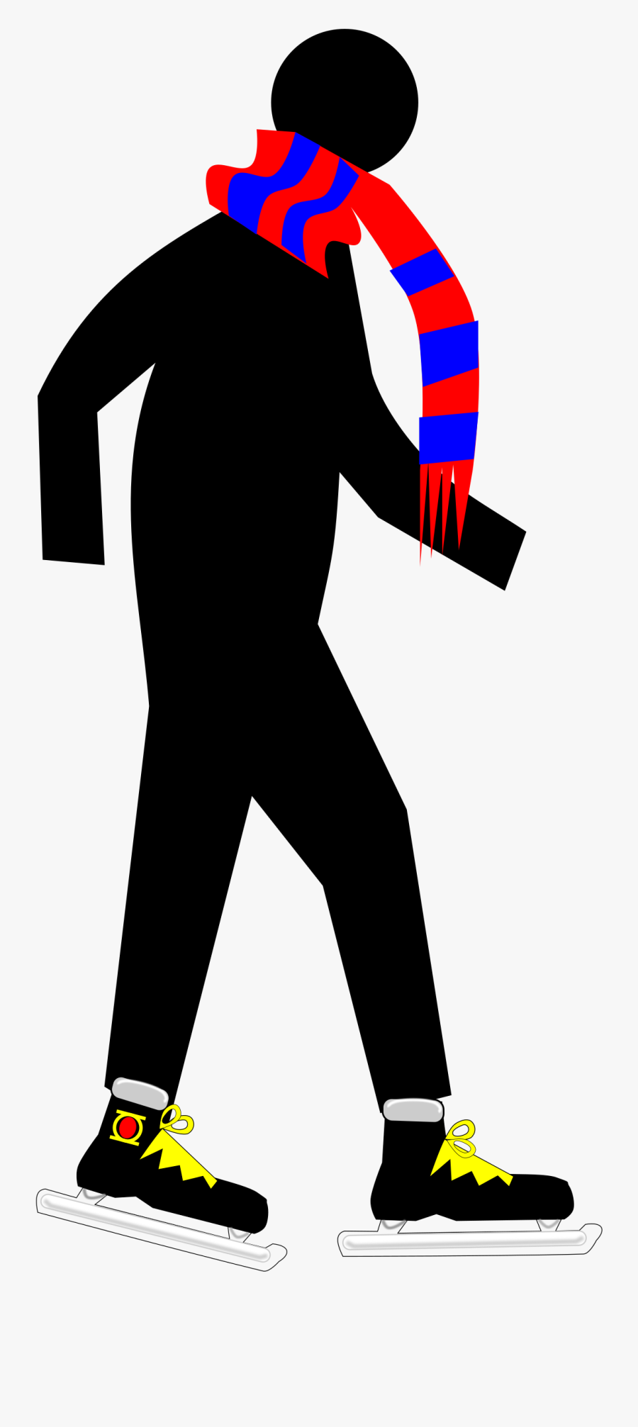 Skater With Scarf Clip Arts - Icon, Transparent Clipart