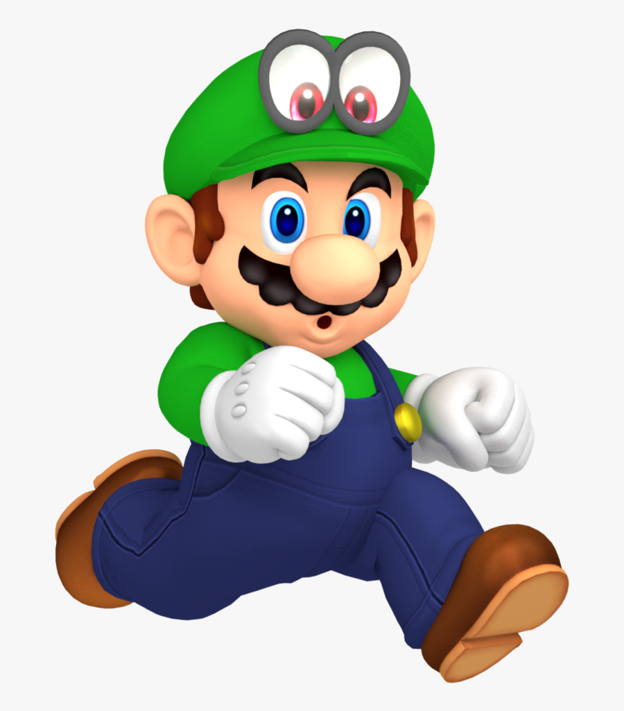 Green Mario Super Mario Odyssey By Nintega Dario - Mario Odyssey Luigi Costume, Transparent Clipart