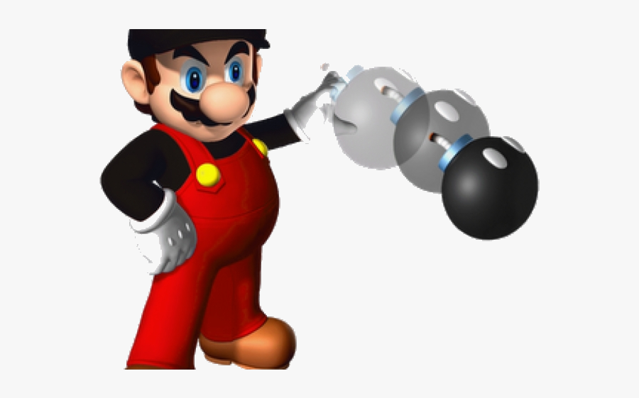 Mario Super Clipart Red New Bros Wii De Sonic Transparent - Bomb Mario Power Up, Transparent Clipart