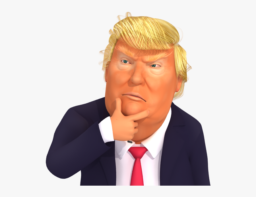 Transparent Donald Trump Clipart - Man Thinking Caricature Png, Transparent Clipart