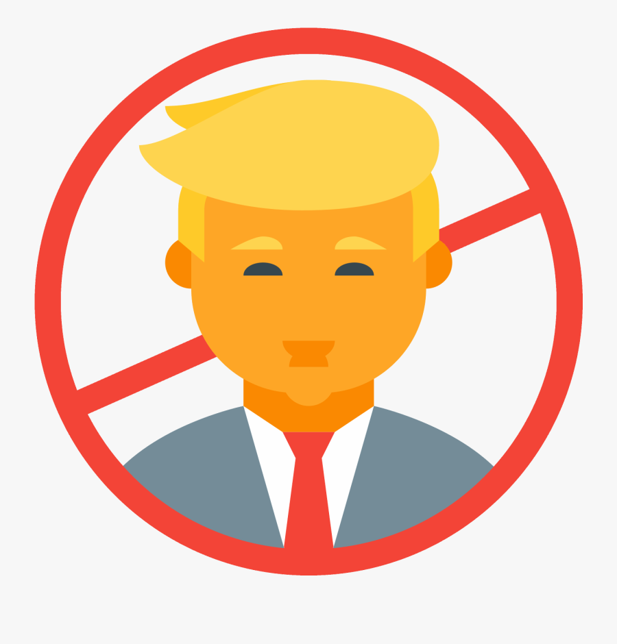 Anti Trump Icon, Transparent Clipart