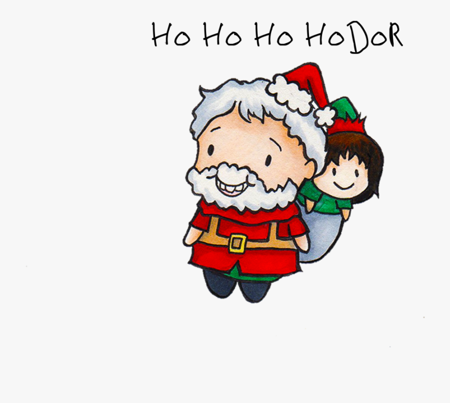 Adorable Arya And Hodor Greeting Card Designs By Charsheeeshop - Cartoon, Transparent Clipart