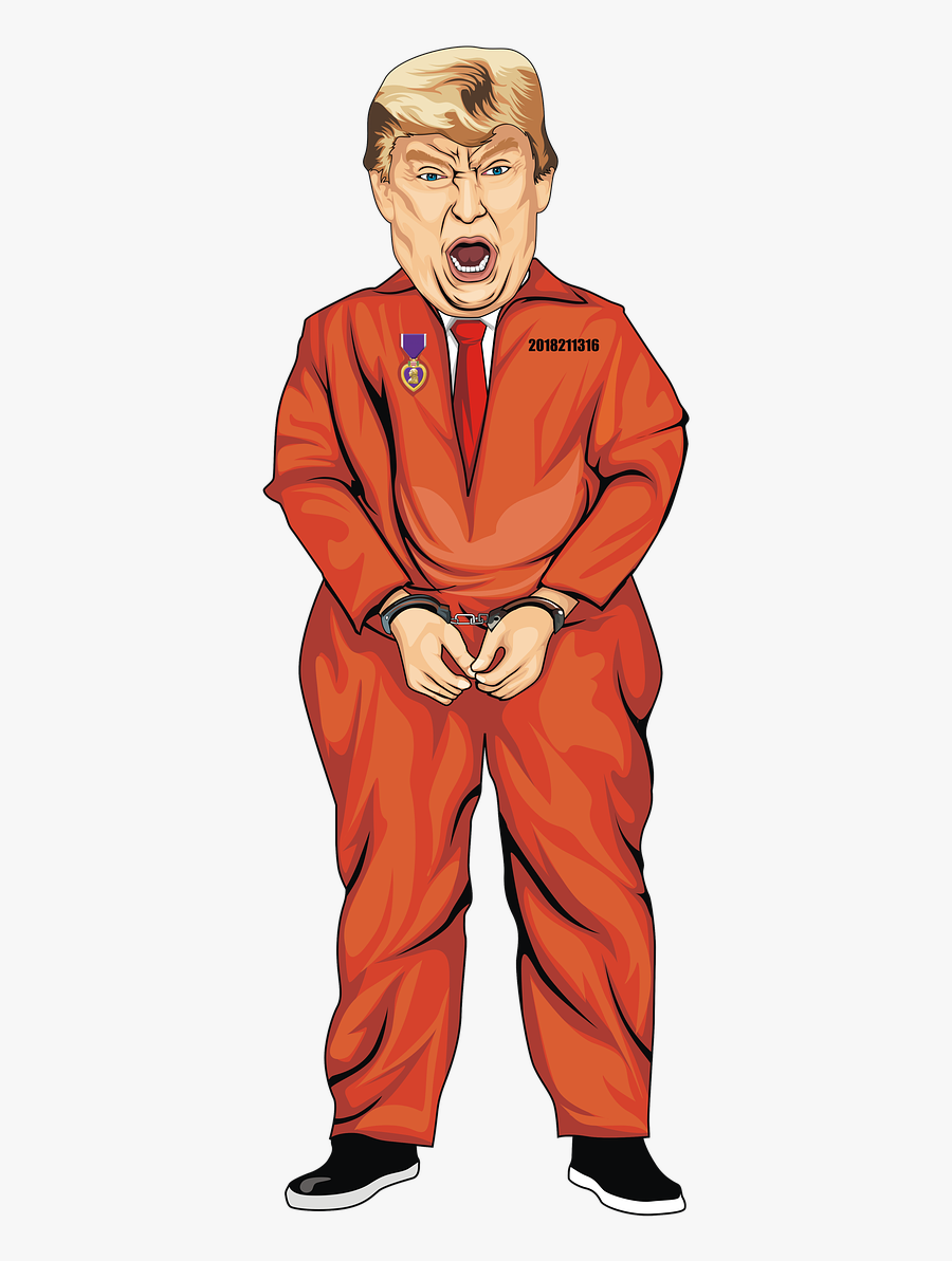 Trump In Orange Jump Suit, Transparent Clipart