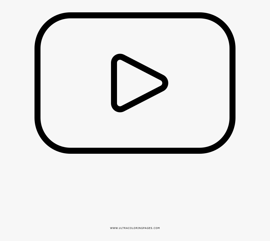 Youtube Coloring Page - Youtube Logo Coloring Page, Transparent Clipart