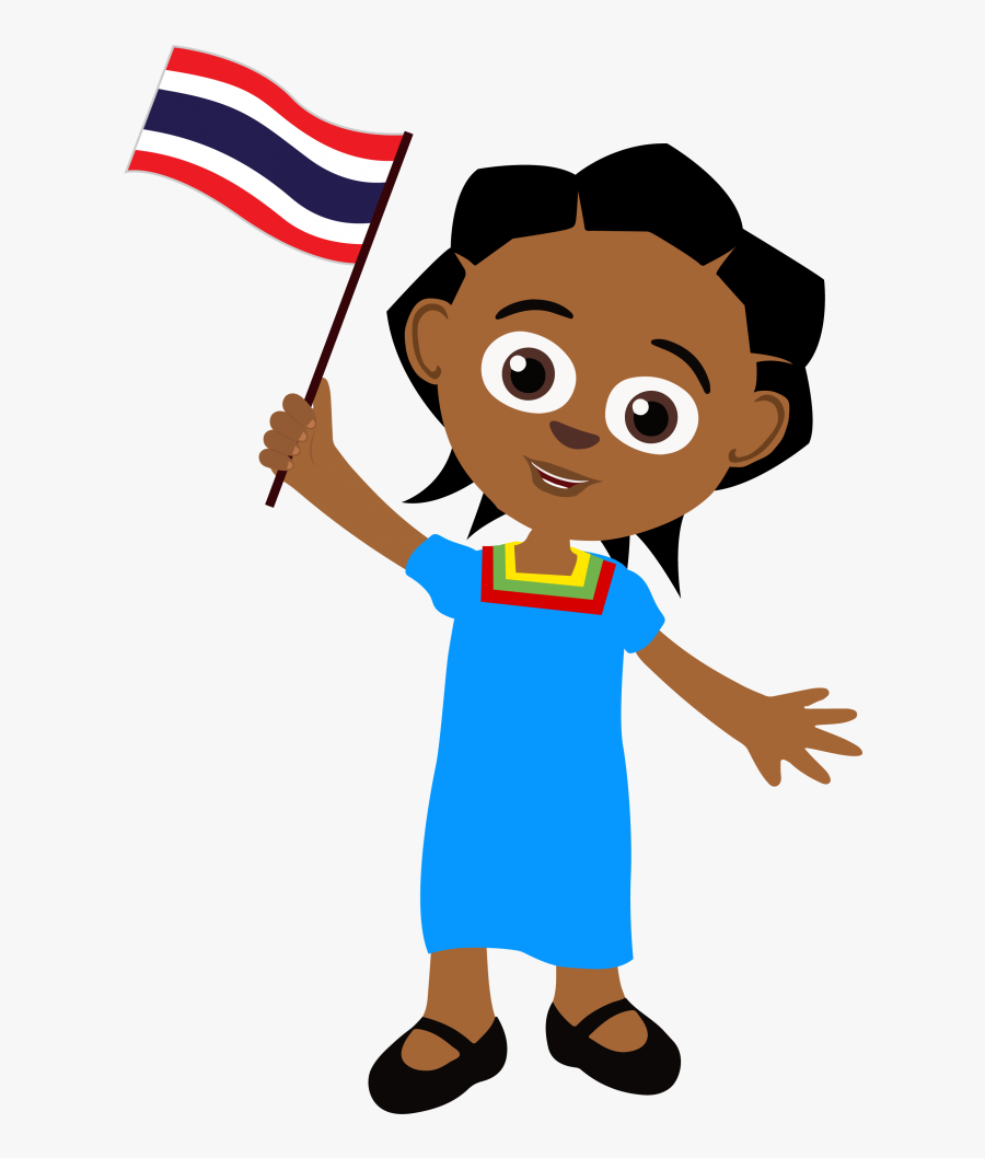 Thai Flag Cartoon Png, Transparent Clipart