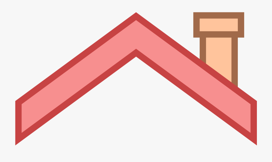 Transparent Roof Clipart - Triangle Roof With Chimney, Transparent Clipart