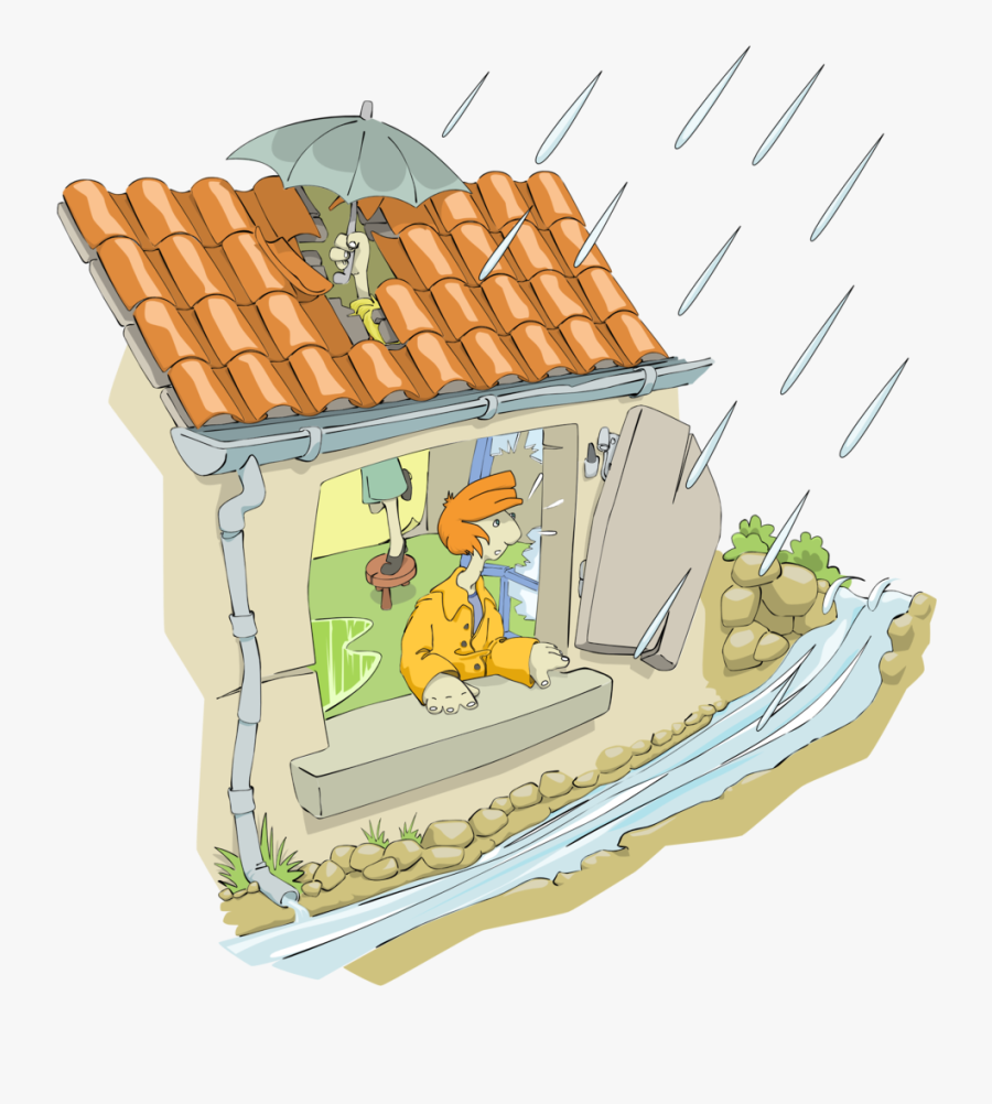 Food,roof Shingle,roof - House Raining Clip Art, Transparent Clipart