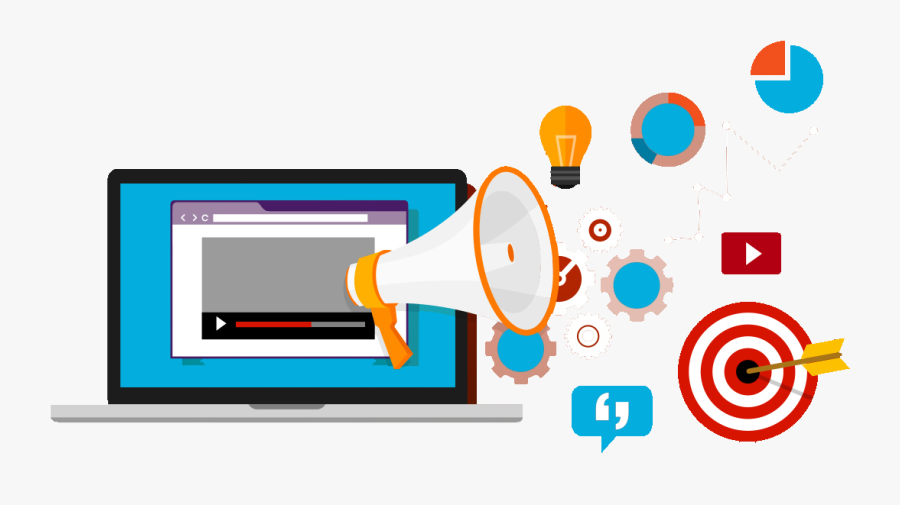 Youtube Reklamları - Digital Marketing Package Is Designed, Transparent Clipart