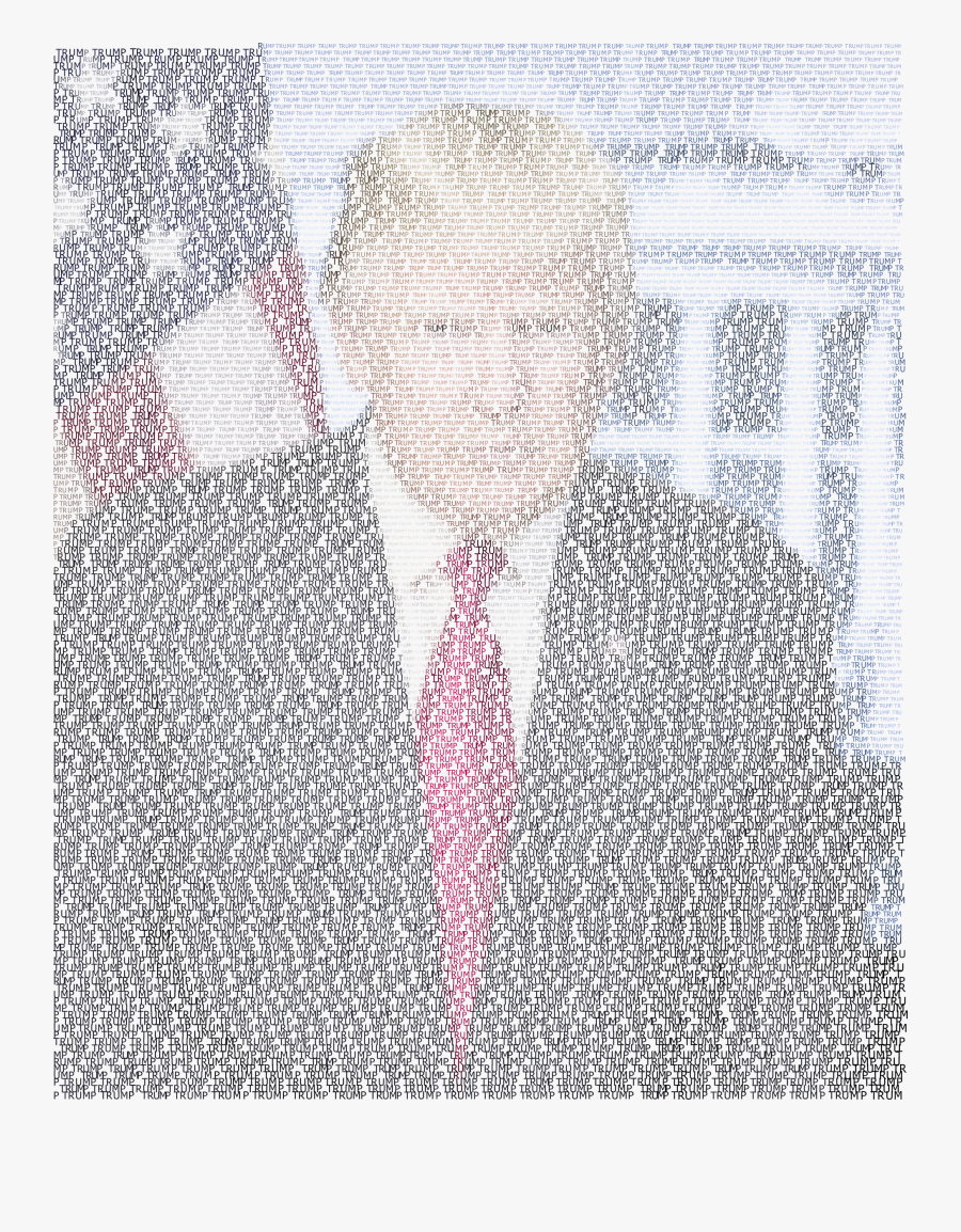 Trump Portrait Typography Clip Arts - Official Photo Trump, Transparent Clipart
