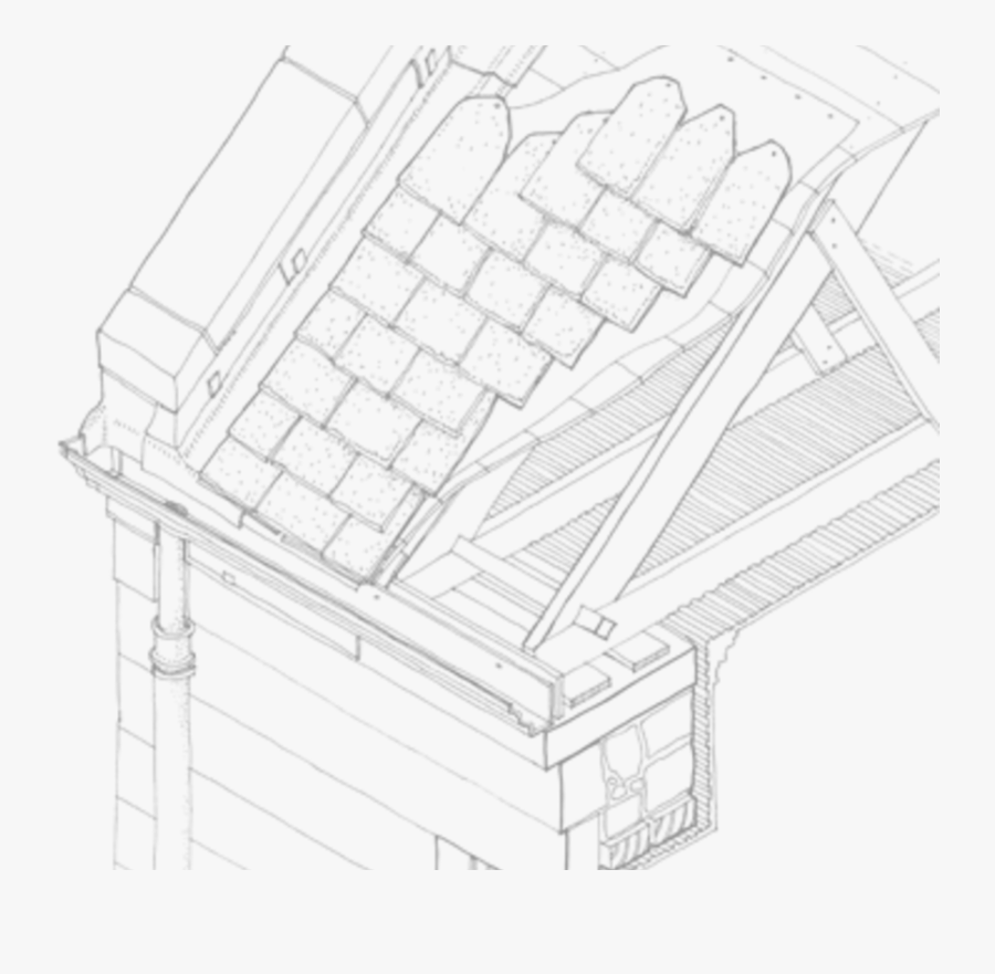 Transparent Roof Png - Scottish Slate Roof Details, Transparent Clipart
