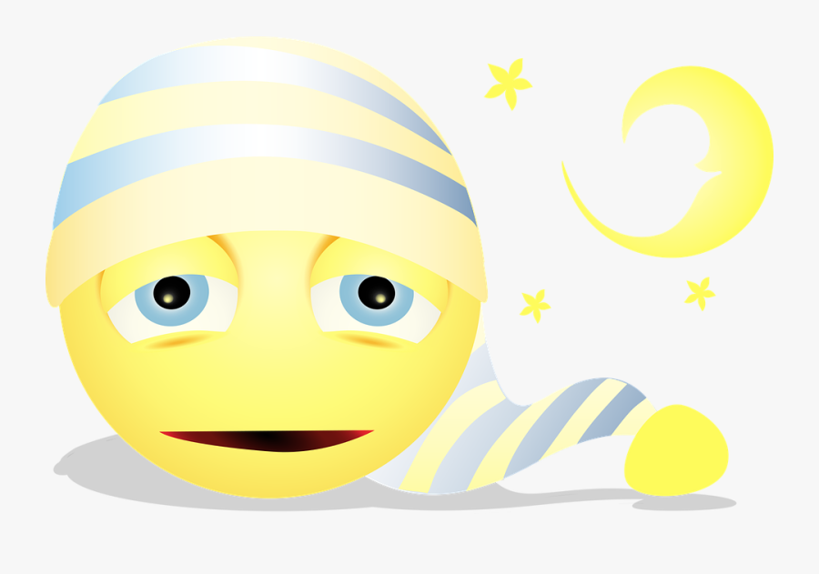 Graphic, Sleepy Smiley, Tired, Bedtime, Goodnight - Sleep, Transparent Clipart
