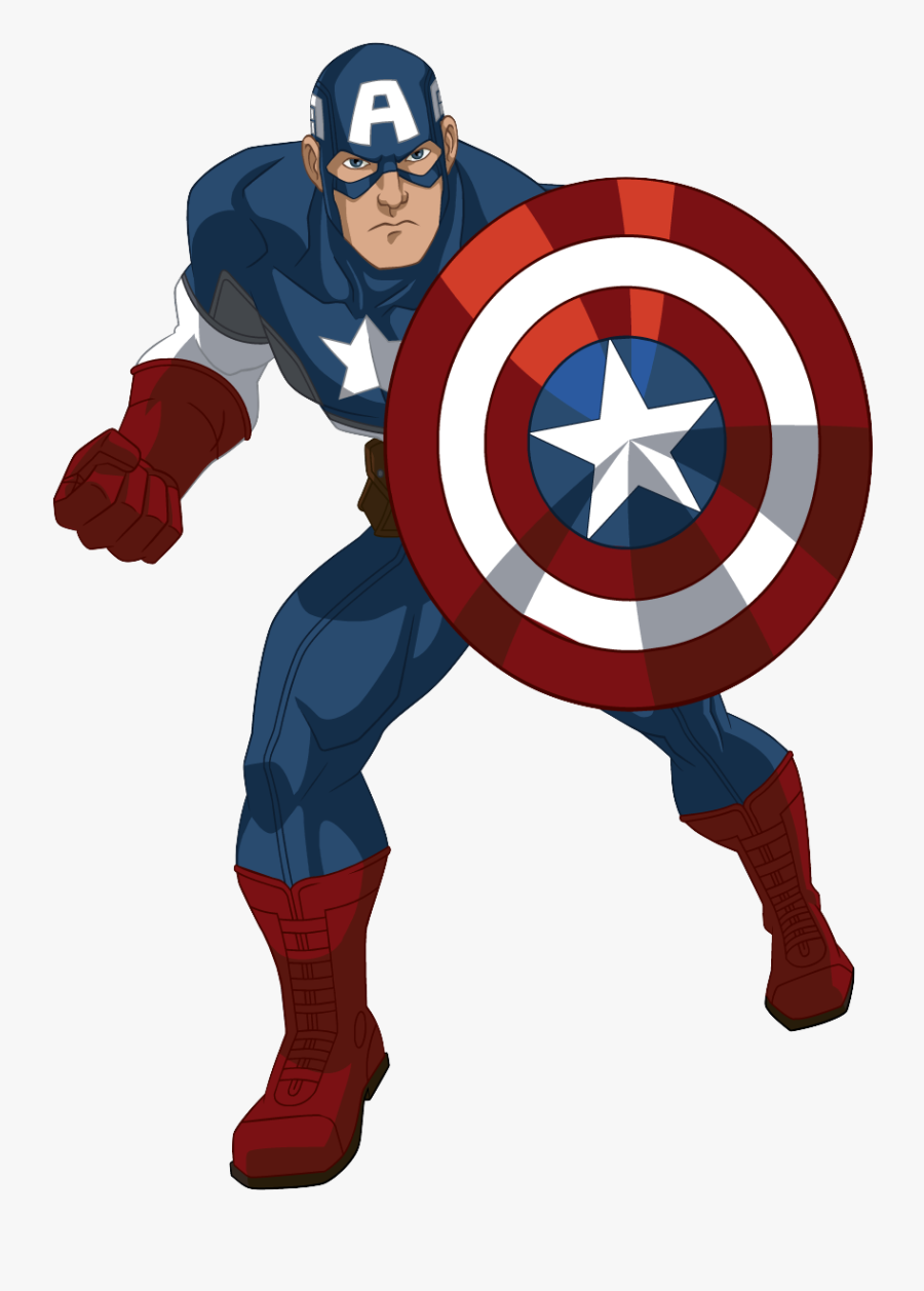 America Comics Spider-man Captain Cartoon Marvel Clipart - Captain America Avengers Cartoon, Transparent Clipart