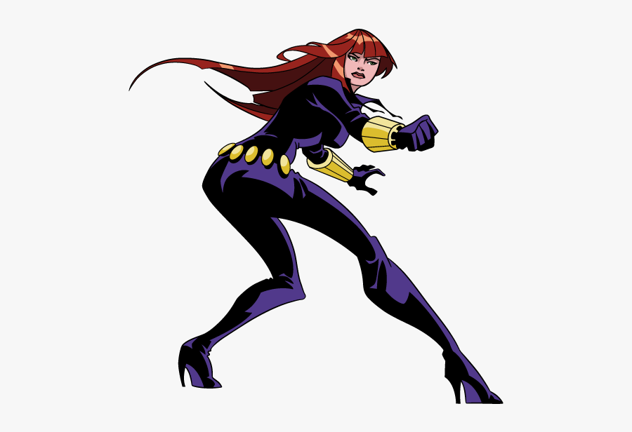 Avengers Black Widow Cartoon - Avengers Earth's Mightiest Heroes Png, Transparent Clipart