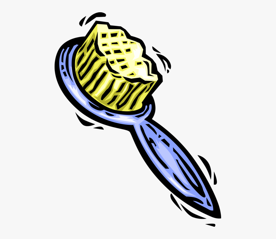 Vector Illustration Of Household Cleaning Tool Scrub - Hair Brush Clip Art, Transparent Clipart