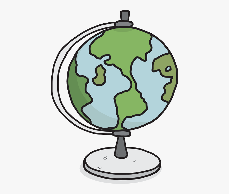 Globe - Globe Cartoon Black And White, Transparent Clipart