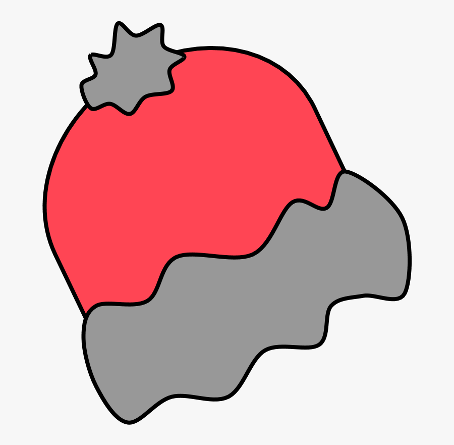 Hat, Winter, Red, Gray, Style, Transparent Clipart