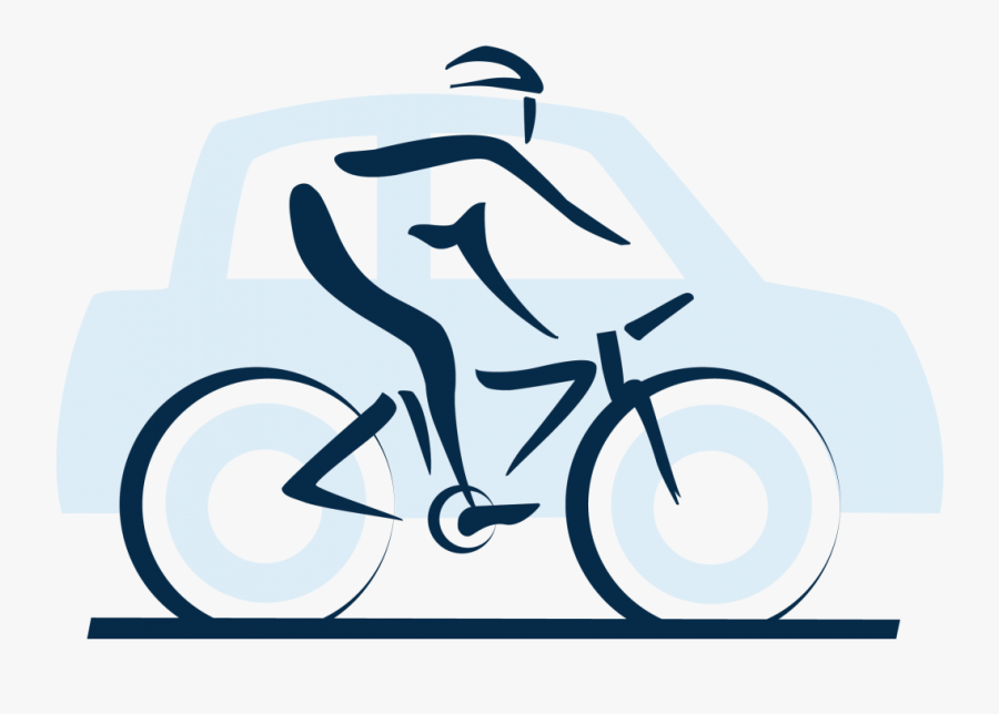 Cars And Bikes Sharing The Road, Transparent Clipart
