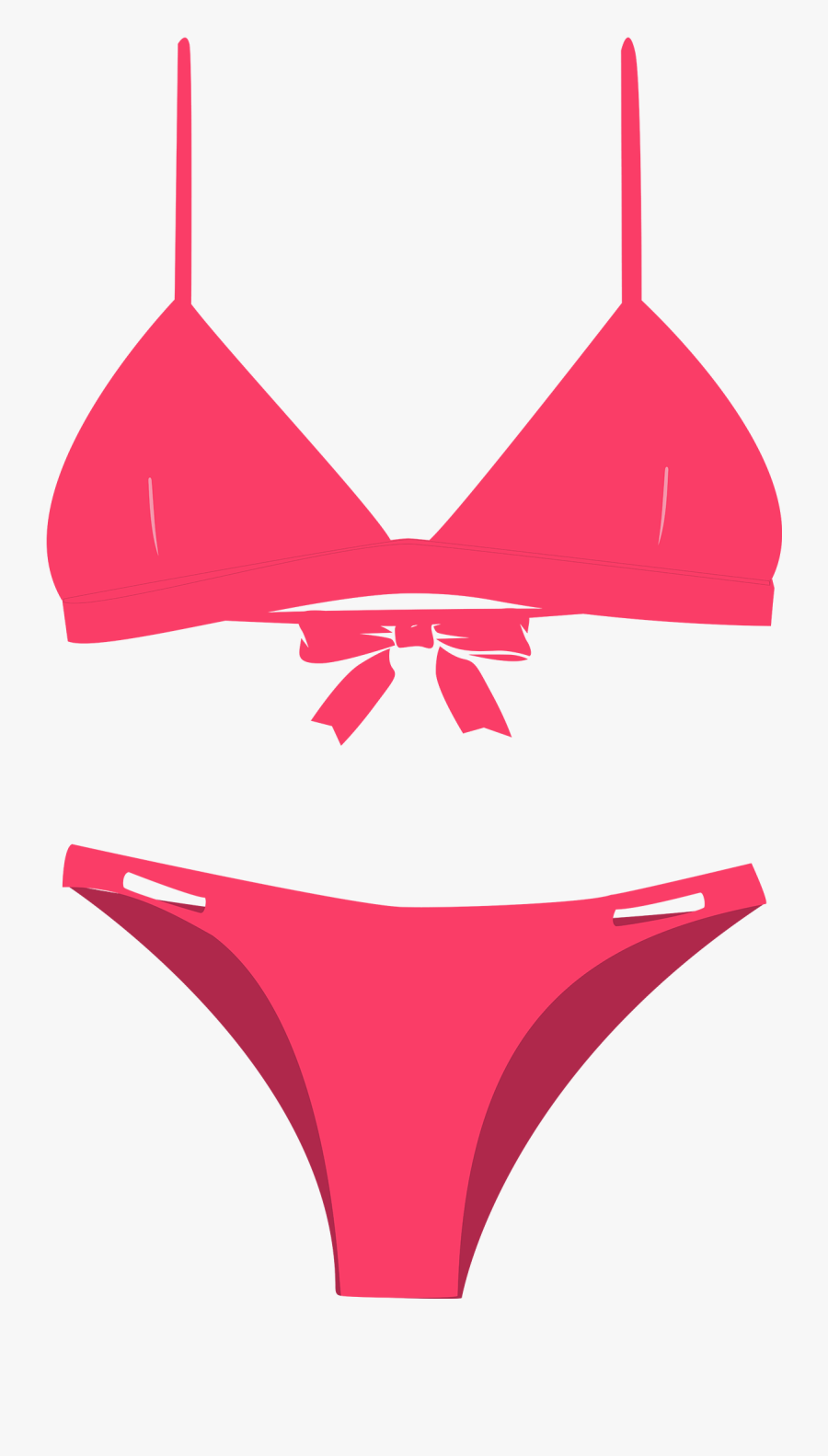 Neon Pink Bikini Set - Illustration, Transparent Clipart