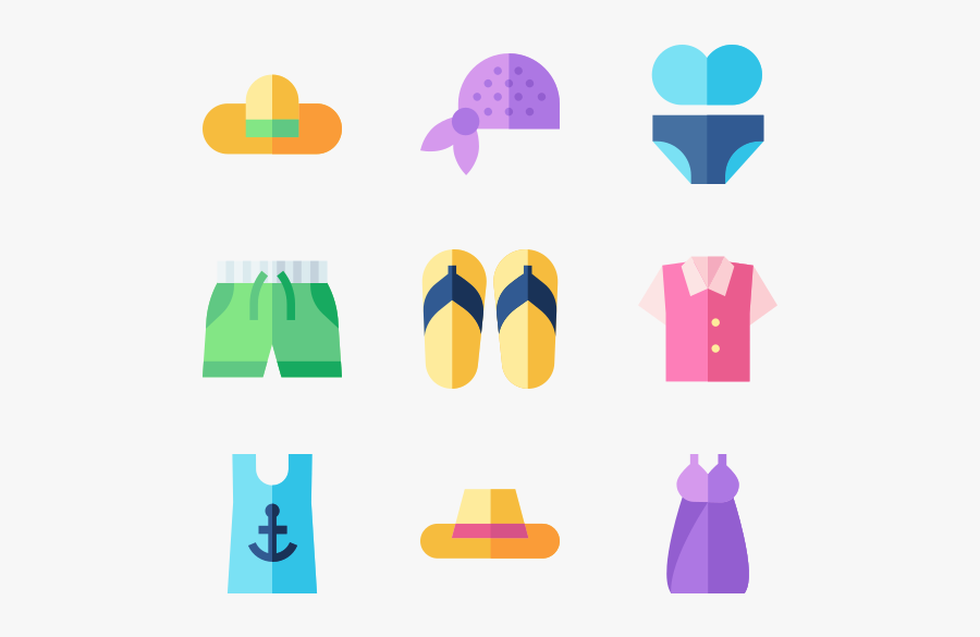 Summer Clothing, Transparent Clipart