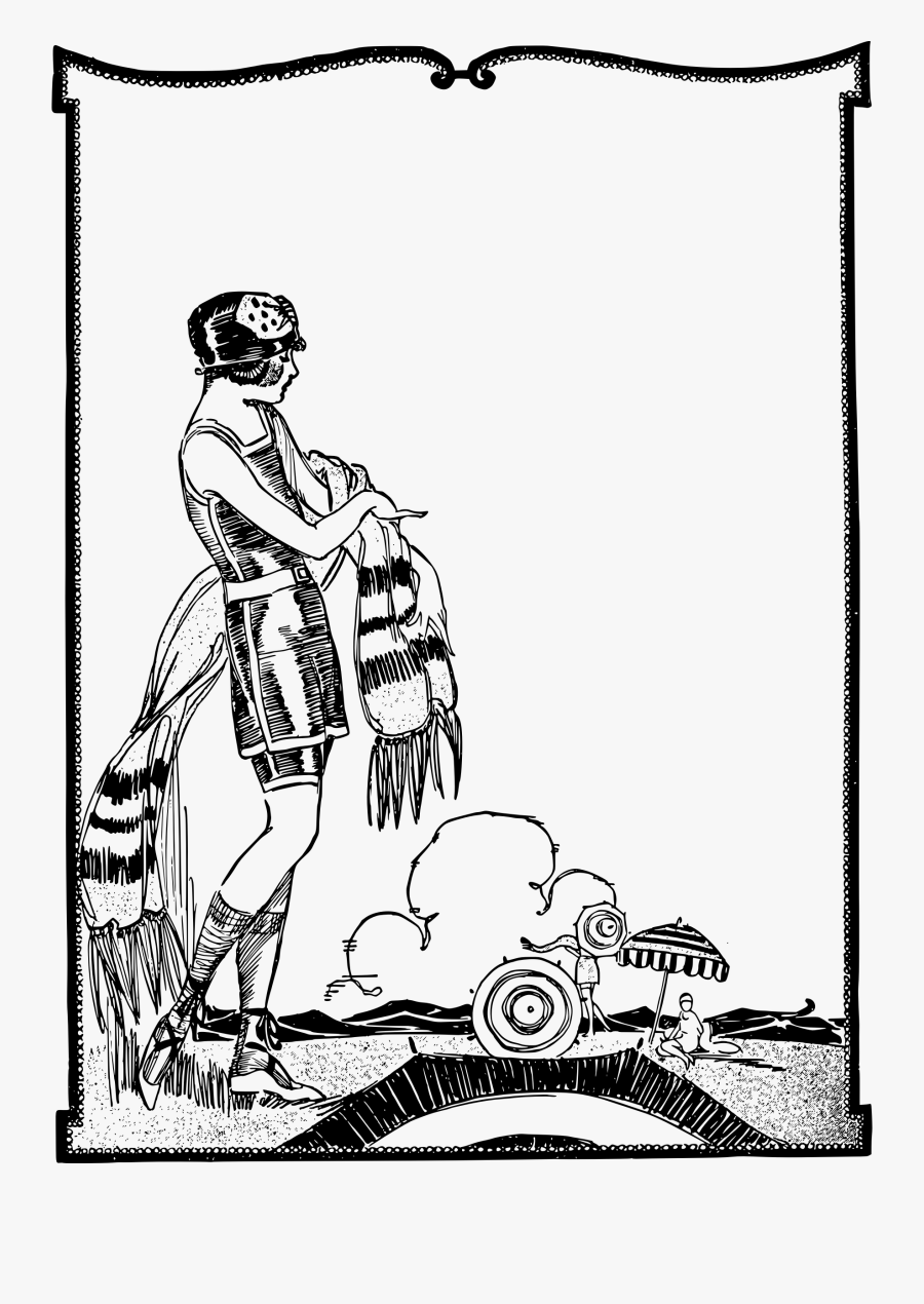 Bathing Lady Frame Clip Arts - Cartoon, Transparent Clipart