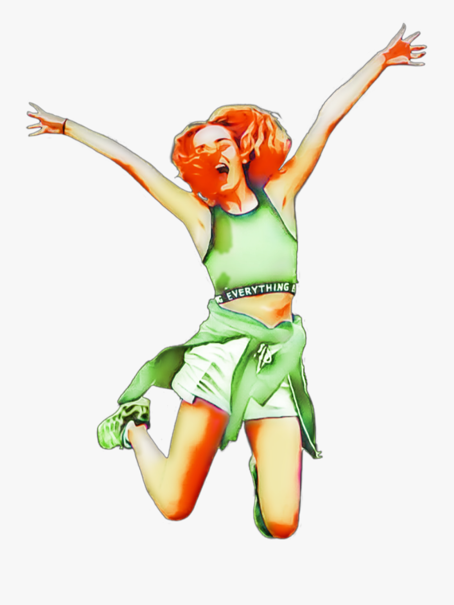Jump Clipart Woman, Transparent Clipart