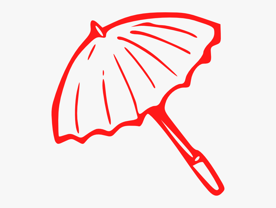Red Umbrella Clip Art At Clker - Umbrella Clip Art, Transparent Clipart