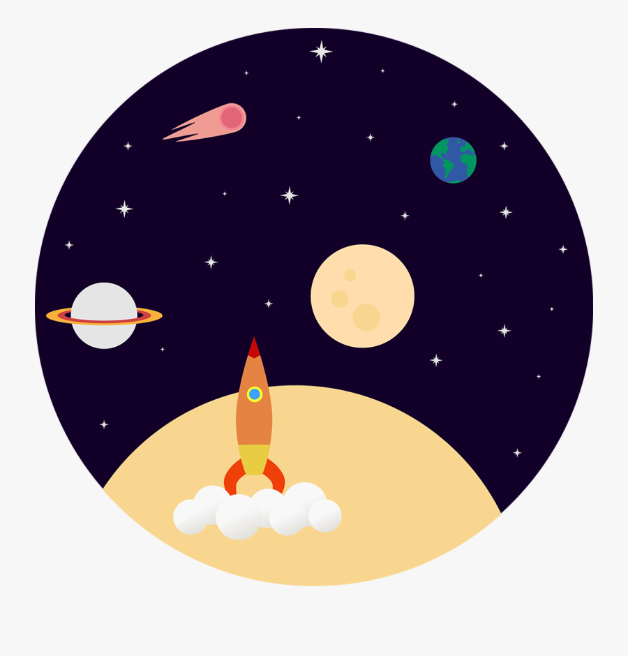 Clip Art Outer Space Design - Circle, Transparent Clipart